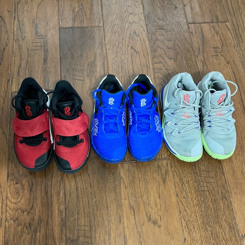 3 pairs of Nike Kyrie boy’s size 12c shoes